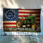 Tractor Farm Flag, 1776 2026 No Farmers No Food Grommet American Flag
