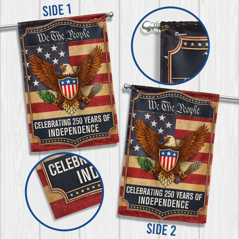 250th Anniversary Flag, Patriotic Eagle Shield We The People US Flag