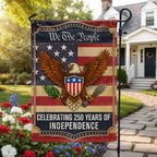 250th Anniversary Flag, Patriotic Eagle Shield We The People US Flag