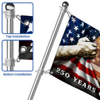 250 Years of Blessings Patriotic Eagle Lion Of Judah Jesus God Grommet Flag