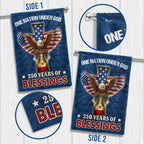 Christian Patriotic Flag, 250 Years of Blessings One Nation Under God Decor