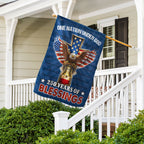 Christian Patriotic Flag, 250 Years of Blessings One Nation Under God Decor
