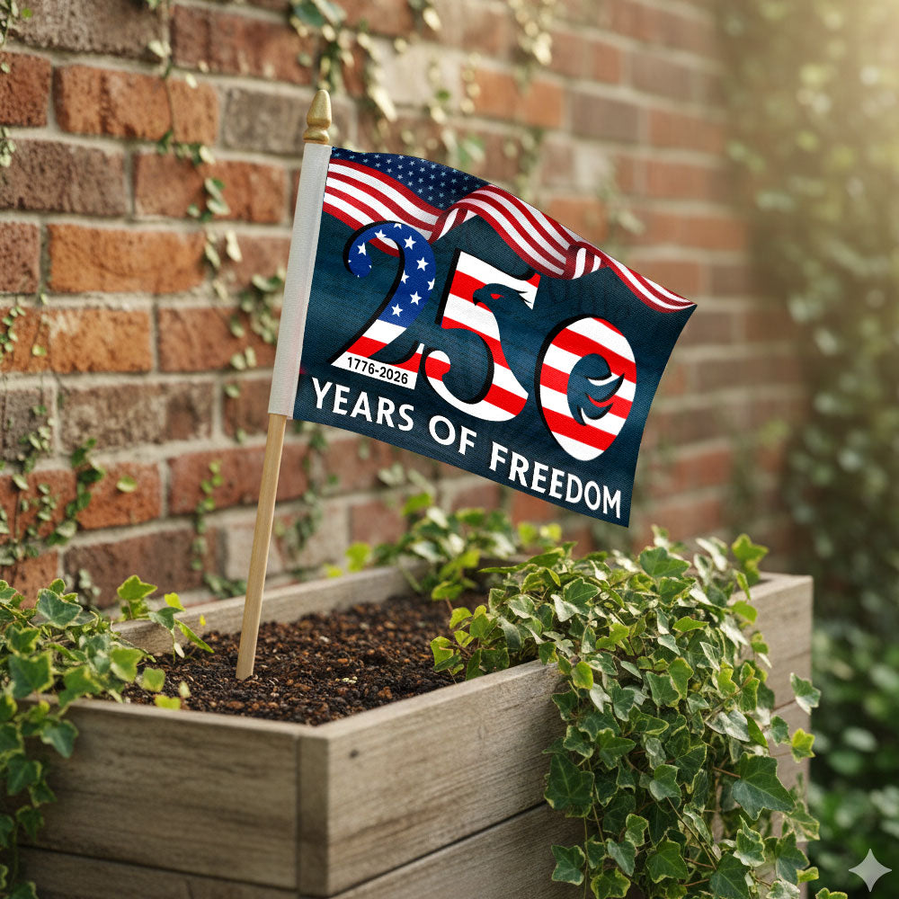 250th Anniversary 1776 2026 Patriotic We The People Handheld Flag