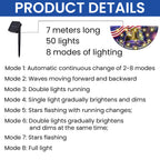 250 Years of Freedom 4th of July Patriotic Liberty Solar Led Fan Flag