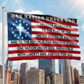 One Nation Under God 1776 2026 The Original Pledge of Allegiance Grommet Flag