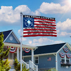One Nation Under God 1776 2026 The Original Pledge of Allegiance Grommet Flag
