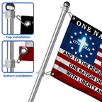 One Nation Under God 1776 2026 The Original Pledge of Allegiance Grommet Flag
