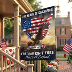 Memorial Day Flag, 250 Years of Sacrifice United States Map US Flag