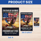 Memorial Day Flag, 250 Years of Sacrifice United States Map US Flag