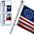 Patriotic Flag, 250 Years of America Star We The People Grommet US Flag