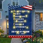 250 Years of Freedom American Allegiance Merit Endurance Solar Led Garden Flag
