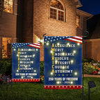250 Years of Freedom American Allegiance Merit Endurance Solar Led Garden Flag