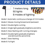 250 Years of Blessings 1776 2026 Patriotic Eagle Cross Solar Led Fan Flag