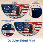 Betsy Ross Flag, 250 Years of Freedom Patriotic Eagle Fan Flag