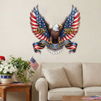 250th Anniversary Patriotic Eagle Proud to Be American Hanging Metal Sign