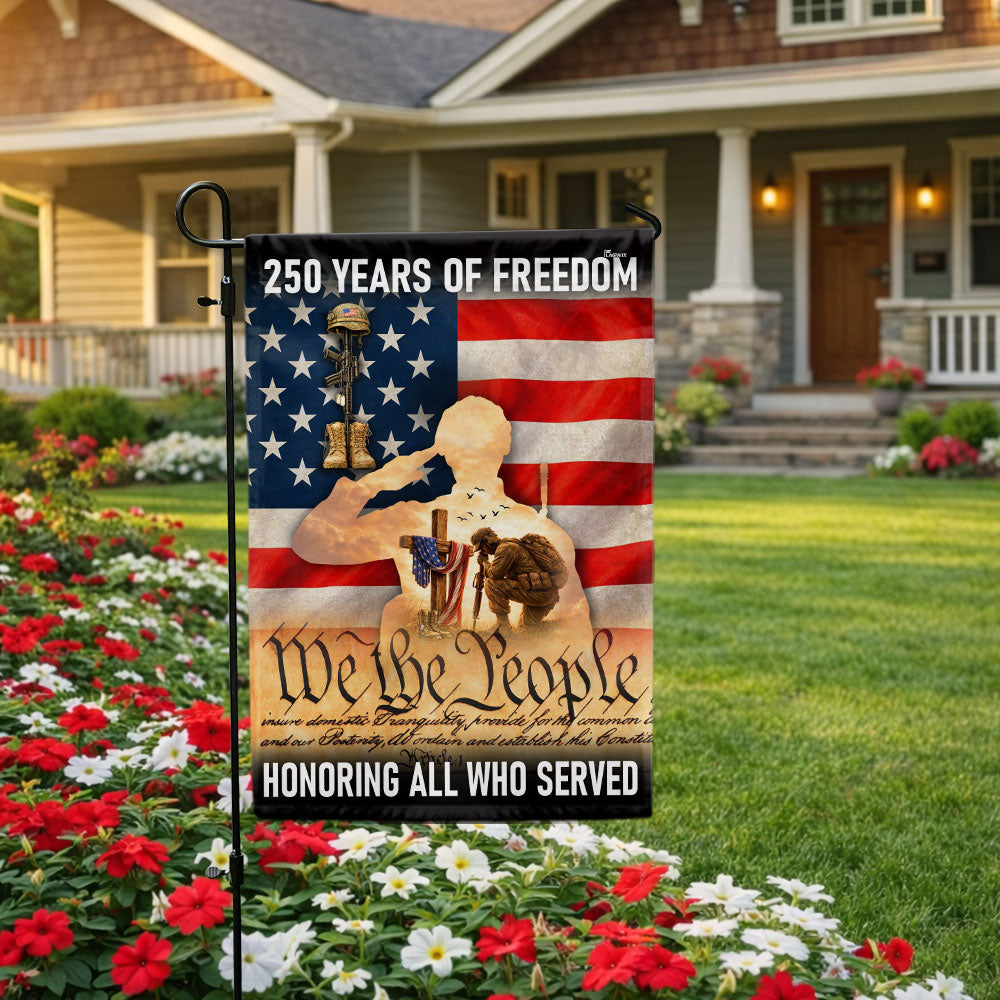 Memorial Day Flag, 250 Years of Freedom Honoring All Who Served US Flag