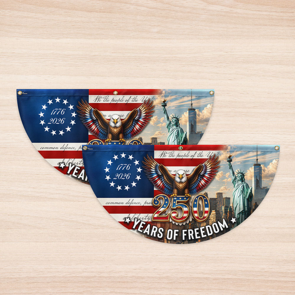 Betsy Ross Flag, 250 Years of Freedom Liberty We The People Fan Flag