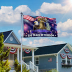 250 Years of Freedom Flag, 4th of July Patriotic Grommet Flag