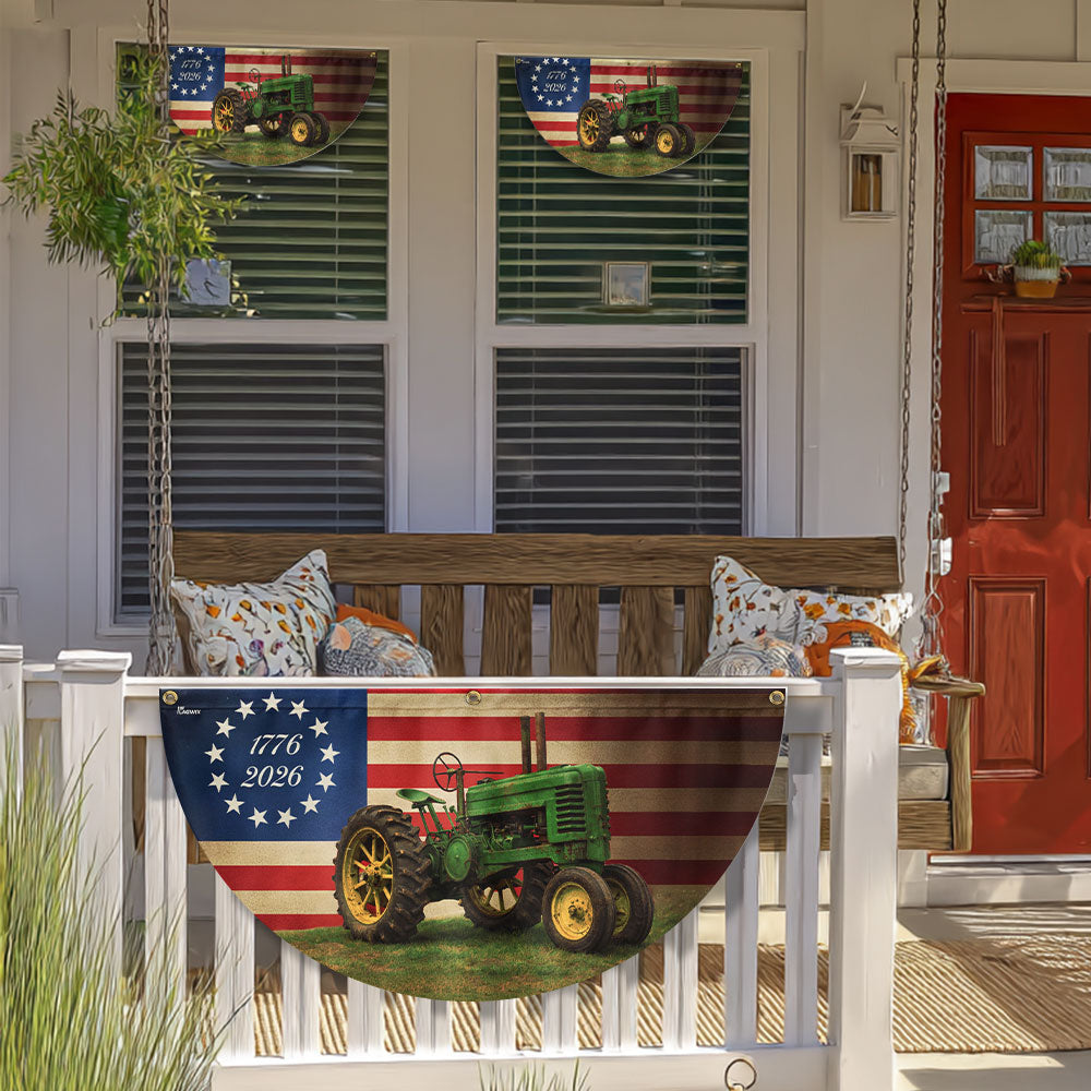 1776 2026 John Deere Tractor Proud Farmer Farm Life Fan Flag