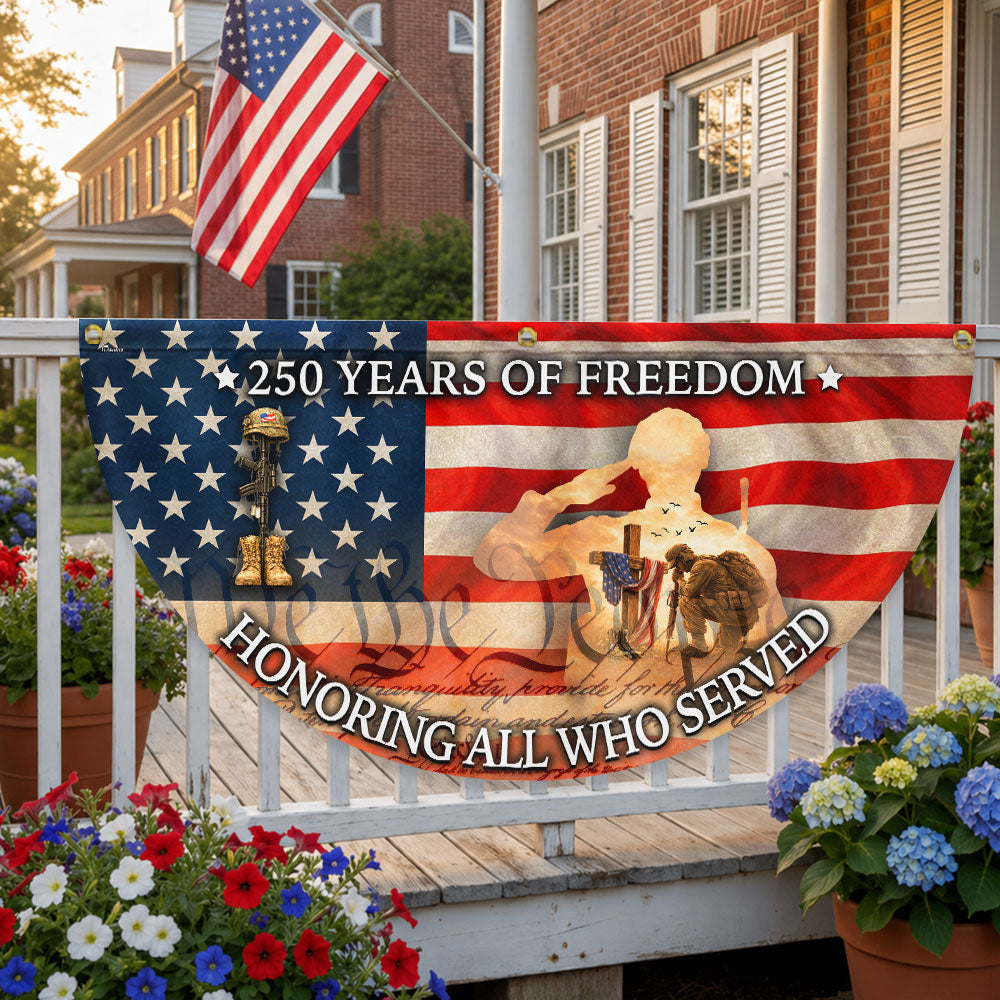 250 Years of Freedom Honoring Veterans Battlefield Vintage Flagwix Fan Flag