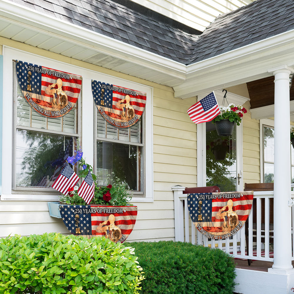 250 Years of Freedom Honoring Veterans Battlefield Vintage Flagwix Fan Flag