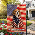 Beagle American Patriot Flag, 250 Years Strong Dog US Flag