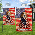 Beagle American Patriot Flag, 250 Years Strong Dog US Flag