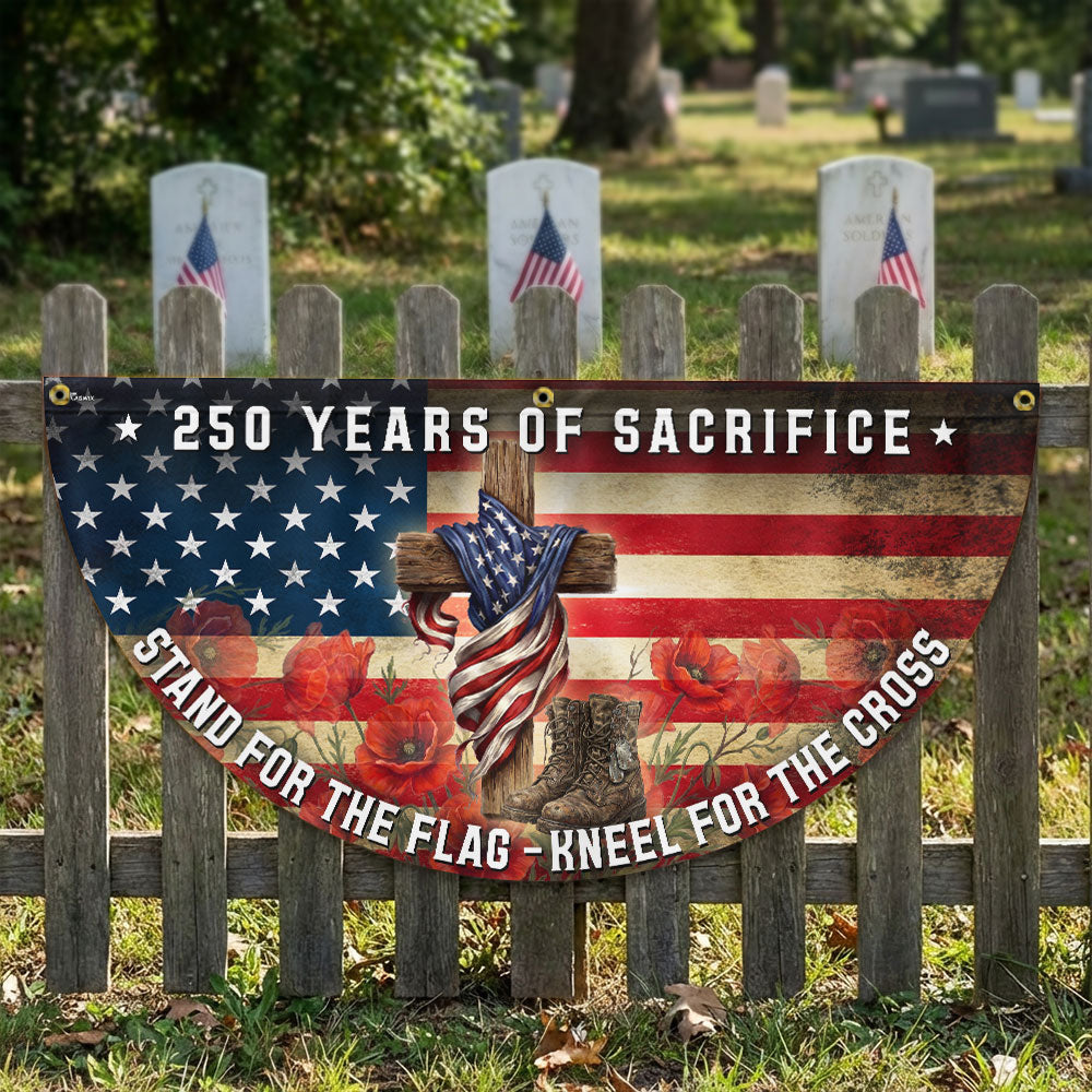 250 Years of Sacrifice Cross Boots Red Poppy Vintage Flagwix Fan Flag