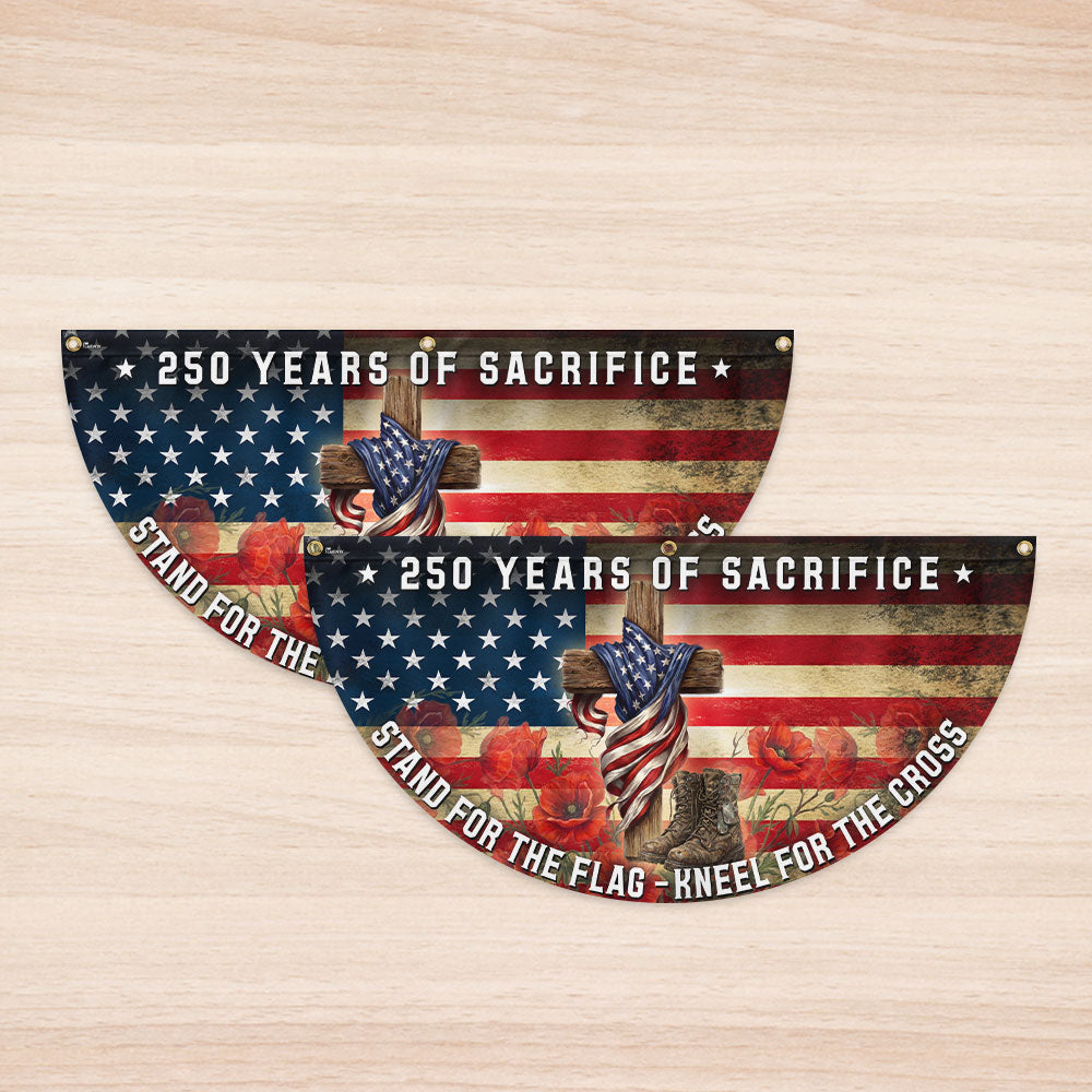 250 Years of Sacrifice Cross Boots Red Poppy Vintage Flagwix Fan Flag