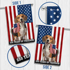 Dog American Flag, 250 Years of Freedom Beagle Dog US Flag
