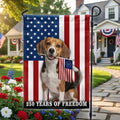 Dog American Flag, 250 Years of Freedom Beagle Dog US Flag