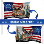 Betsy Ross Flag, 250 Years of Freedom Liberty We The People Grommet Flag