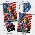 Dog American Flag, 250 Years of Protection Beagle Dog US Flag