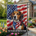 Dog American Flag, 250 Years of Protection Beagle Dog US Flag