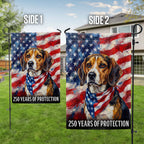 Dog American Flag, 250 Years of Protection Beagle Dog US Flag
