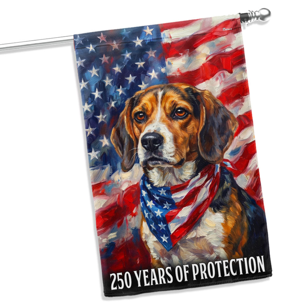 Dog American Flag, 250 Years of Protection Beagle Dog US Flag