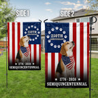 Dog American Flag, 250th Anniversary Semiquincentennial Beagle US Flag