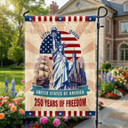 Patriotic Flag, 250 Years of Freedom Liberty Vintage American Flag