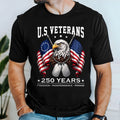 Patriotic T-shirt, 250 Years Freedom Independence Honor Eagle Betsy Ross Tee