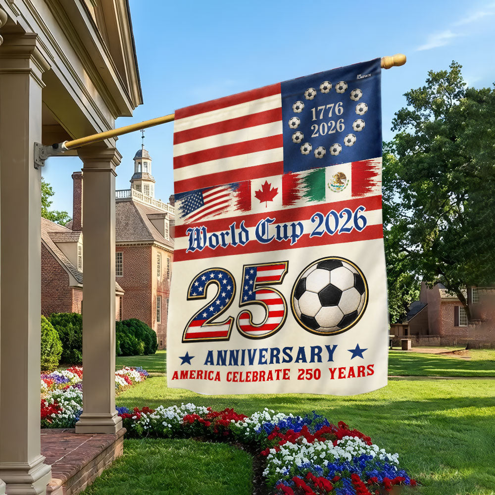 250th Anniversary Flag, World Cup 2026 America Celebrate 250 Years US Flag
