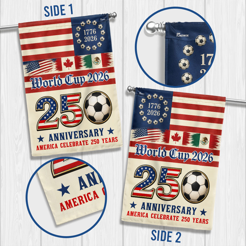 250th Anniversary Flag, World Cup 2026 America Celebrate 250 Years US Flag