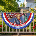 Happy 250th Anniversary Land of The Free Home of Golden Retriever Fan Flag