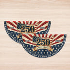 Celebrating 250 Years of Independence American Maps Retro Fan Flag