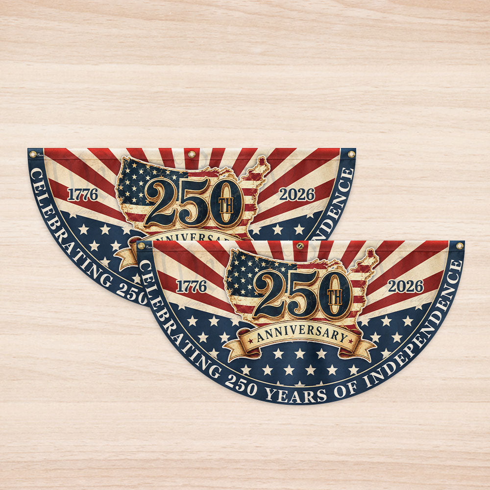 Celebrating 250 Years of Independence American Maps Retro Fan Flag