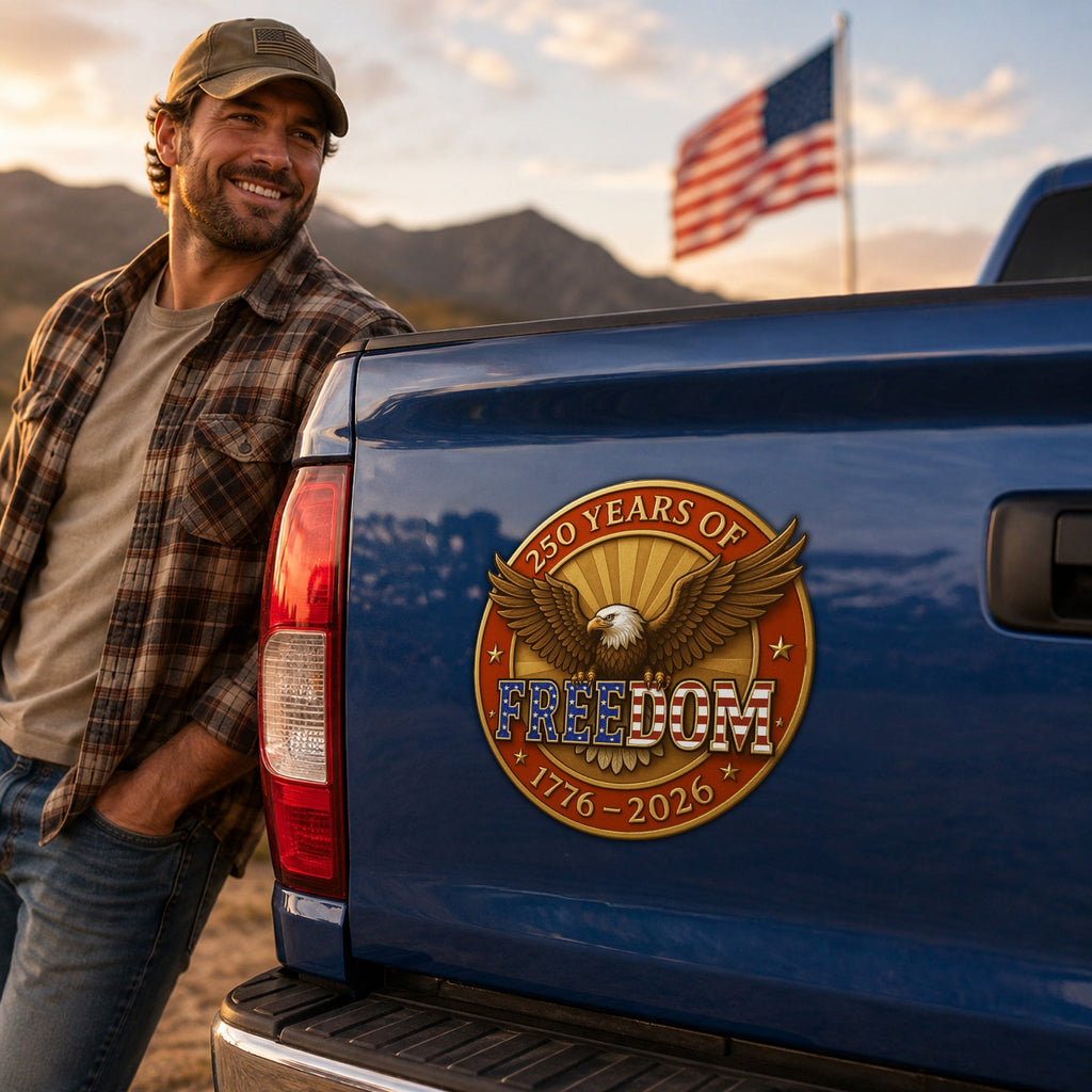 God Bless America 1776 2026 We The People Vehicle Magnet for Car