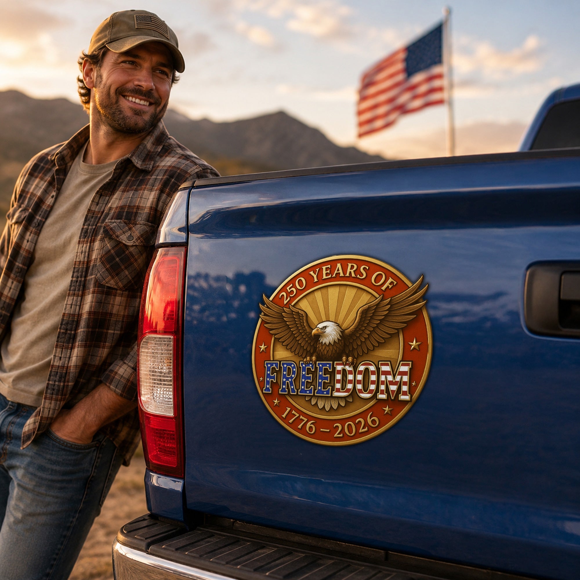 God Bless America 1776 2026 We The People Vehicle Magnet for Car