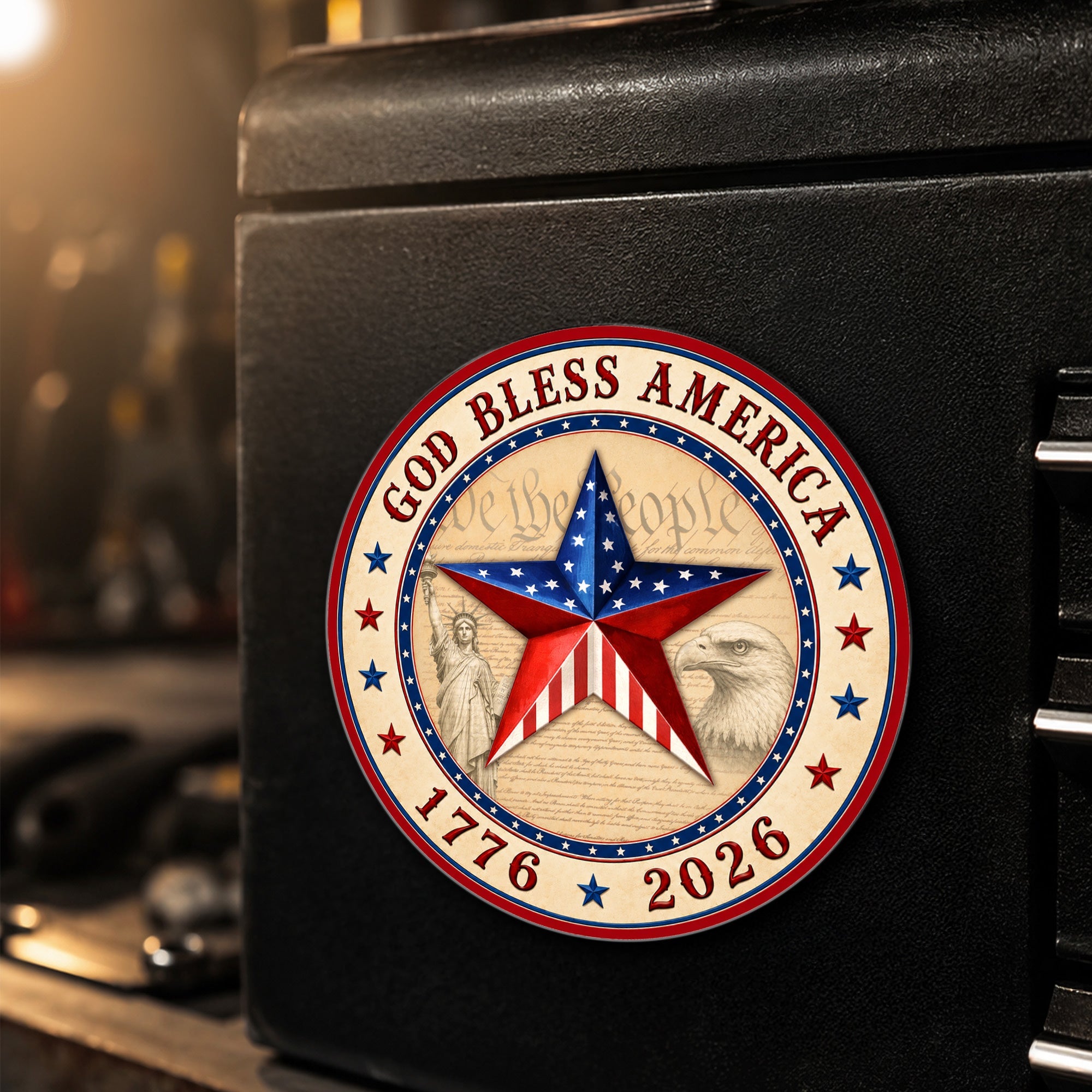 God Bless America 1776 2026 We The People Car Magnet