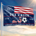 World Cup USA 2026 America Celebrate 250 Years Grommet Flag