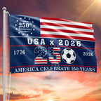 World Cup USA 2026 America Celebrate 250 Years Grommet Flag