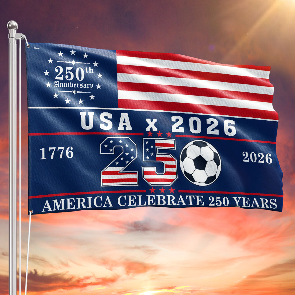 World Cup USA 2026 America Celebrate 250 Years Grommet Flag